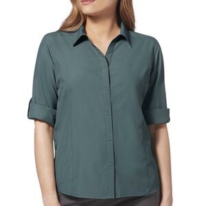 Royal Robbins Teal Button-Down Shirt 2XL